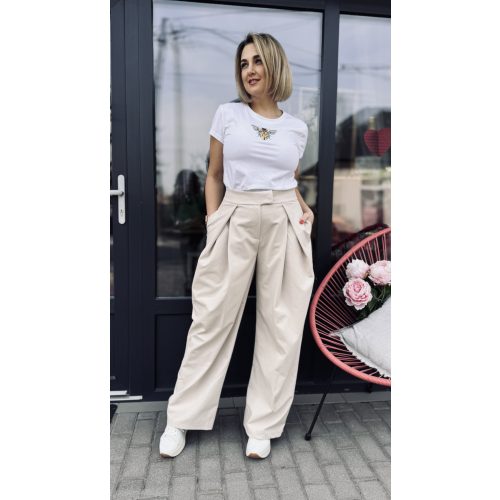 VIA baggy pants - krém nadrág 