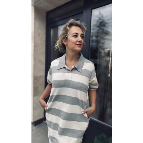 VIA lazy striped ruha