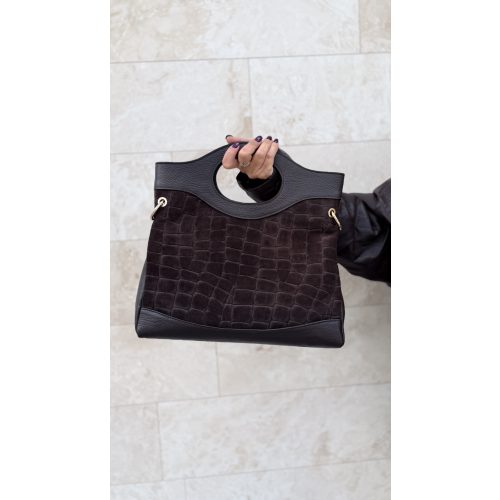 VIA suede bag - barna velúr mintás