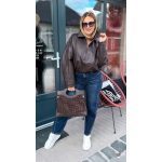 VIA suede bag - barna velúr mintás