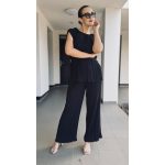 VIA pleated szett - navy blue - sötétkék