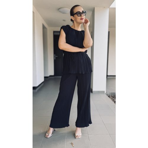 VIA pleated szett - navy blue - sötétkék