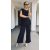 VIA pleated szett - navy blue - sötétkék