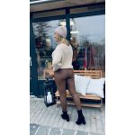VIA faux leather leggings - chocolate 
