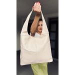 VIA soft ivory shopper bag