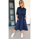 VIA navy blue puplin ruha 