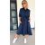 VIA navy blue puplin ruha 