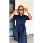 VIA navy blue puplin ruha 