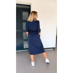 VIA navy blue puplin ruha 