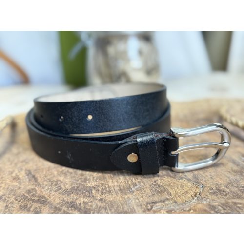 VIA leather belt - ezüst csatt 