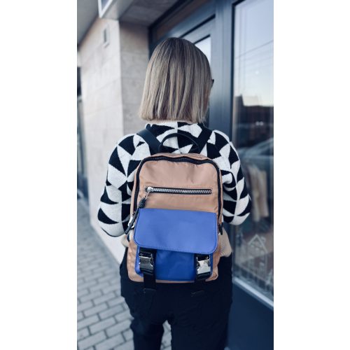 VIA color backpack - kék-bézs 