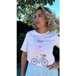 VIA bicycle t-shirt - rózsaszín