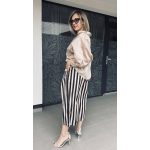 VIA riviera stripe nadrág - bézs-fekete csíkos