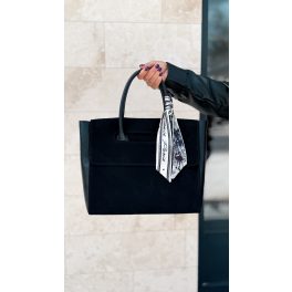 VIA everyday bag - fekete velúr 