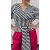 VIA MADE soft wrap kimono - black-white